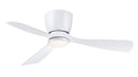 3-Blades Klinch Outdoor (Damp) Hugger Ceiling Fan with Light by Fanimation