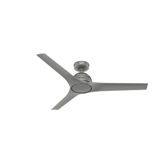 Buy matte-silver-finish-with-matte-silver-blades Gallegos Ceiling Fan by Hunter