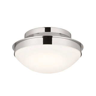 Buy polished-nickel Bretta Outdoor (Damp) Flush Mount Ceiling Light by Kichler