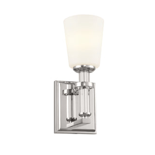 Buy polished-nickel-with-satin-etched-cased-opal-glass-and-opal-shade Rosalind Outdoor (Damp) Sconce by Kichler