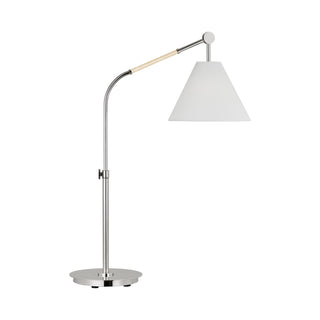 Buy polished-nickel-with-white-linen-glass-and-white-shade Remy Table Lamp by Visual Comfort Studio
