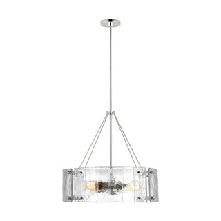 Buy polished-nickel Calvert Outdoor (Damp) Chandelier by Visual Comfort Studio