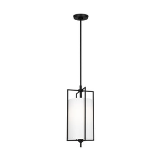 Buy aged-iron-with-silk-print-inside-sand-blast-outside-glass Perno Outdoor (Damp) Pendant by Visual Comfort Studio