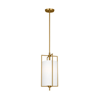 Buy burnished-brass-with-silk-print-inside-sand-blast-outside-glass Perno Outdoor (Damp) Pendant by Visual Comfort Studio