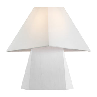 Buy matte-white-with-white-linen-glass-and-white-shade Herrero Table Accent Lamp by Visual Comfort Studio