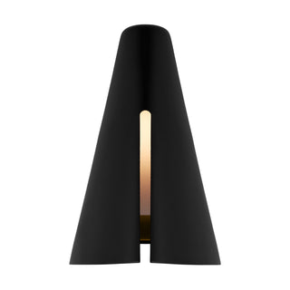 Buy midnight-black-and-burnished-brass-with-midnight-black-glass-and-metal-shade Cambre Outdoor (Damp) Sconce by Visual Comfort Studio