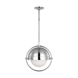 Buy polished-nickel Bacall Outdoor (Damp) Pendant by Visual Comfort Studio