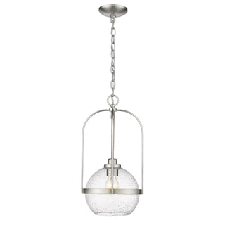 Buy brushed-nickel-with-clear-seeded-glass-glass-and-clear-seedy-shade Devonshire Pendant by Acclaim Lighting