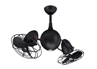 Buy matte-black-finish-with-matte-black-blades Acqua Ceiling Fan by Matthews Fan Company