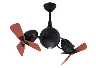 Buy matte-black-finish-with-mahogany-tone-blades Acqua Ceiling Fan by Matthews Fan Company