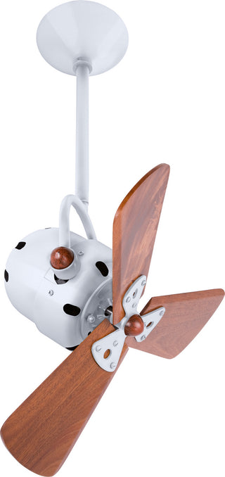 Buy gloss-white-finish-with-mahogany-tone-blades Bianca Direcional Ceiling Fan by Matthews Fan Company
