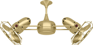 Buy brushed-brass-finish-with-brushed-brass-blades Duplo-Dinamico Ceiling Fan by Matthews Fan Company