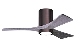 Buy brushed-bronze-finish-with-barn-wood-tone-blades Irene-HLK Hugger Ceiling Fan by Matthews Fan Company