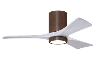 Buy walnut-tone-finish-with-matte-white-blades Irene-HLK Hugger Ceiling Fan by Matthews Fan Company