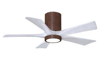 Buy walnut-finish-with-matte-white-blades Irene-HLK Hugger Ceiling Fan by Matthews Fan Company
