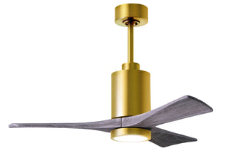 Buy brushed-brass-finish-with-barn-wood-tone-blades Patricia Ceiling Fan by Matthews Fan Company