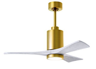 Buy brushed-brass-finish-with-matte-white-blades Patricia Ceiling Fan by Matthews Fan Company