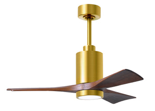 Buy brushed-brass-finish-with-walnut-tone-blades Patricia Ceiling Fan by Matthews Fan Company