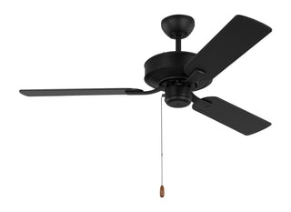 Buy midnight-black-finish-with-midnight-black-blades Linden Ceiling Fan (Light Kit Available) by Generation Lighting