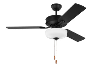 Buy midnight-black-finish-with-midnight-black-blades Linden Ceiling Fan with Light by Generation Lighting