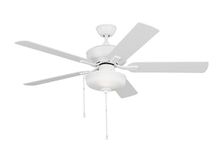 Buy matte-white-finish-with-matte-white-blades Linden Outdoor (Wet) Ceiling Fan with Light by Generation Lighting