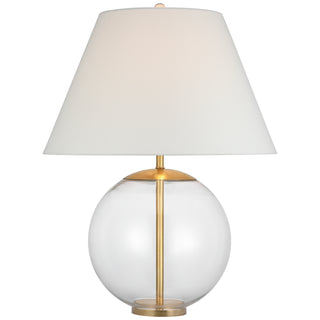 Buy clear-glass-and-white-shade Morton Table Lamp by Visual Comfort Signature