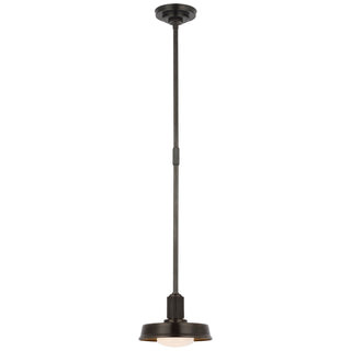 Buy bronze-with-white-glass-glass-and-white-shade Ruhlmann Outdoor (Damp) Pendant by Visual Comfort Signature