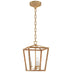 Antique-Burnished Brass and Natural Rattan
