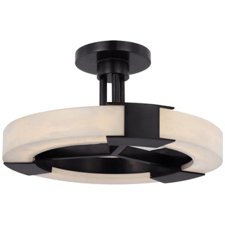 Buy bronze-and-alabaster Covet Outdoor (Damp) Semi Flush Mount Light by Visual Comfort Signature