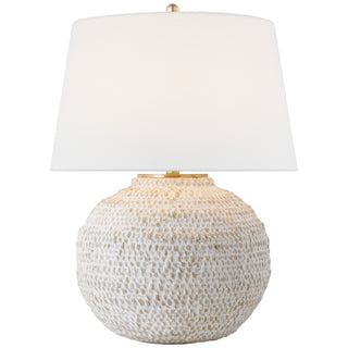 Buy plaster-white-rattan Avedon Table Lamp by Visual Comfort Signature