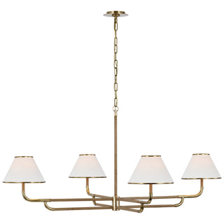 Buy soft-brass-and-natural-oak Rigby Outdoor (Damp) Chandelier by Visual Comfort Signature
