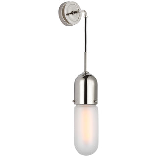 Buy polished-nickel-with-frosted-glass-glass-and-frosted-shade Junio Outdoor (Damp) Sconce by Visual Comfort Signature