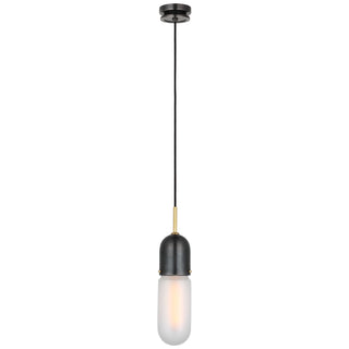 Buy bronze-and-brass-with-frosted-glass-glass-and-frosted-shade Junio Outdoor (Damp) Pendant by Visual Comfort Signature