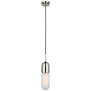 Buy polished-nickel-with-frosted-glass-glass-and-frosted-shade Junio Outdoor (Damp) Pendant by Visual Comfort Signature