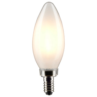 Buy frost-and-frosted-shade Torpedo 4 Watt E12 B11 120V Outdoor (Wet)LED 4000k Light Bulb by Satco