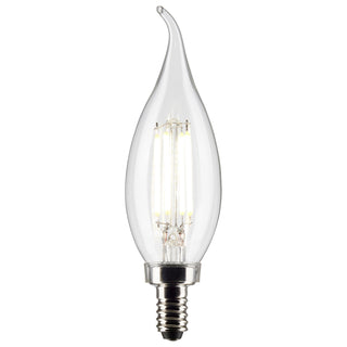 Flame Tip 5 Watt E12 CA10 120V Outdoor (Wet)LED 4000k Light Bulb by Satco