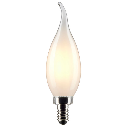 Flame Tip 5 Watt E12 CA10 120.00V LED 4000k Light Bulb by Satco