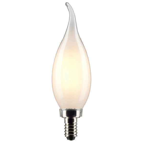 Flame Tip 5 Watt E12 CA10 120V Outdoor (Wet)LED 4000k Light Bulb by Satco
