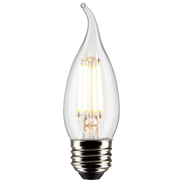 Flame Tip 5 Watt E26 CA10 120.00V LED 4000k Light Bulb by Satco