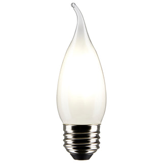 Buy frost-and-frosted-shade Flame Tip 5 Watt E26 CA10 120.00V LED 2700k Light Bulb by Satco