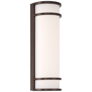 Buy bronze-with-acrylic-lens-glass-and-white-shade Cove Dual Voltage Outdoor (Wet) Sconce by Access