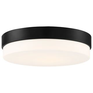 Buy matte-black-with-opal-glass-and-opal-shade Roma Outdoor (Damp) Flush Mount Ceiling Light by Access