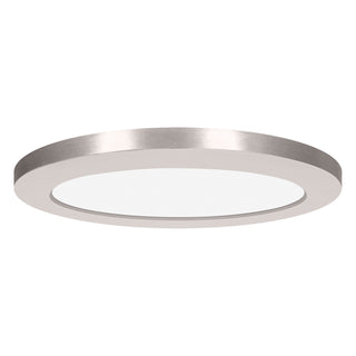 Buy brushed-steel-with-acrylic-lens-glass-and-white-shade ModPLUS Outdoor (Damp) Flush Mount Ceiling Light by Access