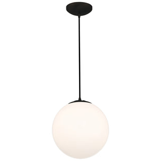 Buy matte-black-with-opal-glass-and-opal-shade Pearl Outdoor (Damp) Pendant by Access