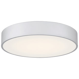 Buy satin-with-acrylic-lens-glass-and-white-shade Como Outdoor (Damp) Flush Mount Ceiling Light by Access
