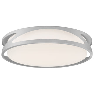 Buy satin-with-acrylic-lens-glass-and-white-shade Lucia Outdoor (Damp) Flush Mount Ceiling Light by Access
