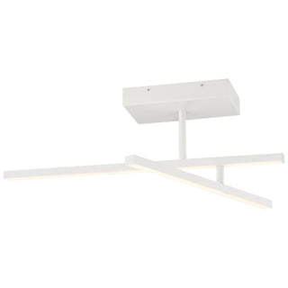 Buy matte-white-with-acrylic-lens-glass-and-white-shade Duo Outdoor (Damp) Semi-Flush Mount Ceiling Light by Access