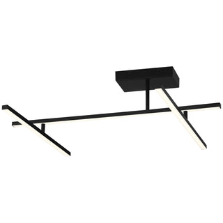 Buy matte-black-with-acrylic-lens-glass-and-white-shade Duo Outdoor (Damp) Semi-Flush Mount Ceiling Light by Access