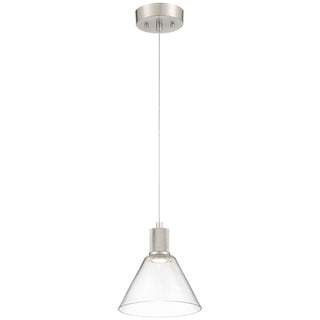 Buy brushed-steel-with-clear-glass-and-clear-shade Port Nine Martini Outdoor (Damp) Pendant by Access