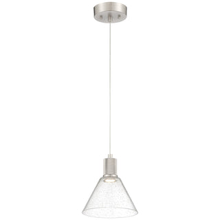 Buy brushed-steel-with-seeded-glass-glass-and-clear-seedy-shade Port Nine Martini Outdoor (Damp) Pendant by Access